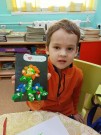 ''День кукол''. Солостов Иван, 4 года, и его открытка . Библиотека им. К. Симонова. 3 марта 2022 года