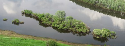 Река Клязьма близ Вязников. Панорама с Венца