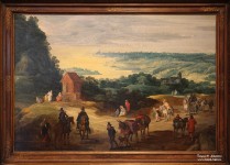 Йоос де Момпер (1564 – 1635). Ян Брейгель Младший (1601 – 1678). Путешествующие торговцы и отдыхающие крестьяне на фоне речного пейзажа. Фото Татьяны Шепелевой