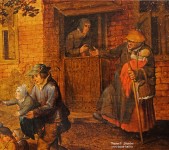 Питер Брейгель Младший, прозванный Адским (1564/65 – 1637/38). Волынщик, играющий на улице в окружении детей. Фрагмент. Фото Татьяны Шепелевой