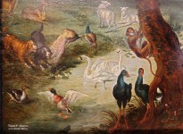 Ян Брейгель Младший (1601 – 1678). Франс Ваутерс (1612 – 1659). Сцена грехопадения в райском саду. Фрагмент. Фото Татьяны Шепелевой