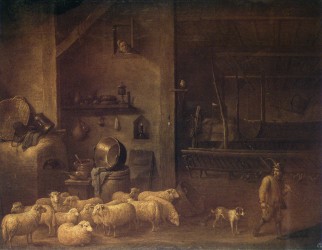 Давид Тенирс Младший (1610 - 1690). ''Овчарня''. Фоторепродукция с сайта eguarwr.ru 