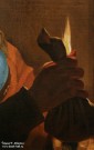 Матиас Стомер (Стом). (1600 – после 1652). Женщина, держащая кошелек перед свечой. Фрагмент. Голландская школа. Фоторепродукция Татьяны Шепелевой