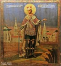 Святой благоверный князь Георгий Всеволодович. Икона XVI века. Копия