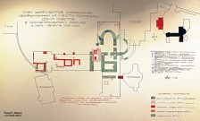 План фрагментов сооружений, обнаруженных на месте постройки Дома Советов в Нижегородском кремле в июле-августе 1929 года