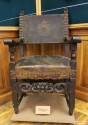 Кресло, обитое кожей с медными бляшками. XVIII век