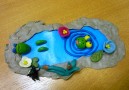 ''Джакузи. Лягушки принимают ванну''. Материал - пластилин. Автор Соня Гречкина (10 лет)