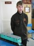 Иван Панькин с моделью тепловоза ТЭ3