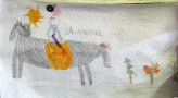Рисунки воспитанников конно-спортивной школы, занимающихся по программе иппотерапии