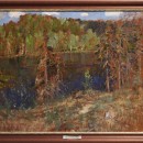 И.И. Левитан. Озеро в лесу. Конец 1890. Дар Ф.Е. и Е.Ф. Вишневских. Фоторепродук