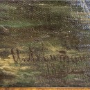 И.И. Левитан. Тростники и кувшинки. Автограф художника. 1889 г.. Фоторепродукция