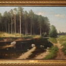 Поленов В.Д. (1844 – 1927). Сосновый бор на берегу реки. 1908 г.. Фоторепродукци