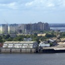 Вид на Нижегородский речной порт со стены Нижегородского кремля. 2010 г.