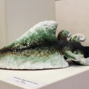 Марина Абдуллина. Скульптура ''Перо зеленой птицы''. 2016. Шамот, глазури. Фото 