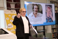 ''Проект ''Найти себя'' ''. Марина Сачкова, лауреат премии Губернатора Нижегородской области в области библиотечного дела выступает перед молодежью. ЦРБ им. Ф.М. Достоевского. Ноябрь 2025 года