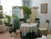 Ширма, скатерть, чехлы для стульев. ЗАО ''Гипюр'', г. Чкаловск Нижегородской области. Фото Татьяны Шепелевой. 25 сентября 2015 года