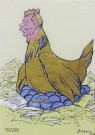 ''Литературная баня''. А.М. Горький в дружеских шаржах и карикатурах современников. ''Наша наседка...''. 1928 г.. Фоторепродукция Татьяны Шепелевой