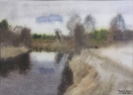 Александр Терентьев. Ранняя весна. Река Линда. Бумага, акварель. 2015 г. Фото Татьяны Шепелевой