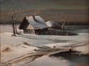 Саврасов А.К. (1830 – 1897). Зимний пейзаж. Фрагмент. 1871. НГХМ. Фоторепродукция Татьяны Шепелевой