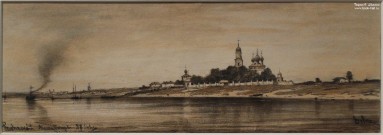 Боголюбов А.П. Толгский монастырь на Волге. 1863. Фоторепродукция Татьяны Шепелевой