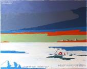 Фёдор Конюхов. Северный полюс. Дрейф: 16.07 - 27.07.2021. 2021. Холст, масло. Из частной коллекции семьи Сычёвых, г. Новосибирск