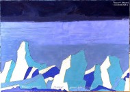 Фёдор Конюхов. Торосы. Дрейф: 16.07 - 27.07.2021. 2021. Холст, масло. Из частной коллекции семьи Тергалинских