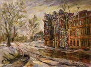 Сергей Сорокин. Мокрый день, Теребиловка. 2025. Холст, масло