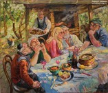 Сергей Сорокин. В гости к нам пришел еврей. 2023. Холст, масло