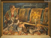 Сергей Сорокин. Двое на станции. 1993. ДВП, масло