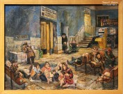 Сергей Сорокин. Цыгане на вокзале. 1993. Холст, масло