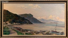 Виктор Сторожев. Тишина в заливе Ионического побережья. Остров Керкира (Корфу). Греция. 2018. Холст, акрил, масло Виктор Сторожев. Тишина в заливе Ионического побережья. Остров Керкира (Корфу). Греция. 2018. Холст, акрил, масло