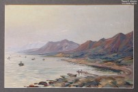 Виктор Сторожев. Рыбаки в заливе. Иссык-Куль. 1988. Картон, масло Виктор Сторожев. Рыбаки в заливе. Иссык-Куль. 1988. Картон, масло