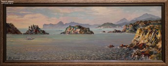 Виктор Сторожев. Прибрежные скалы острова Майорка. 2019. Холст, акрил. масло Виктор Сторожев. Прибрежные скалы острова Майорка. 2019. Холст, акрил. масло