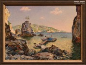 Виктор Сторожев. Дебаркадер в скалистой бухте. Остров Керкира (Корфу). Адриатика. 2018. Холст, акрил Виктор Сторожев. Дебаркадер в скалистой бухте. Остров Керкира (Корфу). Адриатика. 2018. Холст, акрил