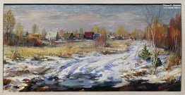 Виктор Сторожев. Теплый март. Балахна. 2013. Картон, масло Виктор Сторожев. Теплый март. Балахна. 2013. Картон, масло