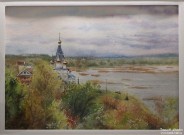 Марина Никифорова. Исады. Черемуховые холода (Храм Николая Чудотворца). 2025. Бумага, акварель