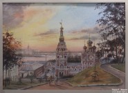 Марина Никифорова. Строгановская церковь (Храм в честь Собора Пресвятой Богородицы). 2024. Бумага, акварель