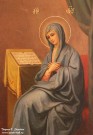 Благовещение Пресвятой Богородицы. Труды Валаамских иноков. Фрагмент. 1901 г. Дерево, масло