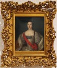 Каравак Л. (мастерская) (1684-1754). Портрет принцессы, Великой княжны Анны Леопольдовны (?) со звездой и лентой Ордена Св. Екатерины. 1733-1739. Дерево, масло