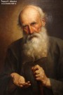 Неизвестный художник круга А.Г. Венецианова. Портрет старика-нищего. Фрагмент. Первая половина XIX века. Холст, масло