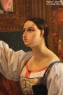 Михайлов Г.К. (1814-1867). Девушка, ставящая свечу перед образом в церкви. Фрагмент. 1842. Холст, масло