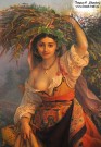Орлов П.Н. (1812-1865). Итальянка со снопом. Фрагмент. 1852. Холст, масло