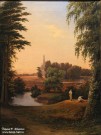 Раев В.Е. (1808-1871). Пейзаж. Вид села Медведкова. Холст, масло