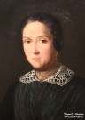 Рачков Н.Е. (1825-1895). Портрет Стоговой. Фрагмент. Конец 1840-х — начало 1850-х. Холст, масло.