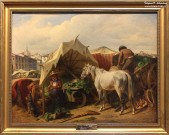 Перов В.Г. (1834-1882). Парижский рынок. 1863. Холст, масло. 