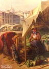 Перов В.Г. (1834-1882). Парижский рынок. Фрагмент. 1863. Холст, масло. 