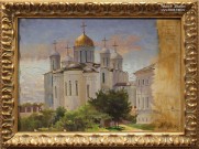 Нестеров М.В. (1862-1942). Успенский собор во Владимире. Эскиз. Холст, наклеенный на картон, масло
