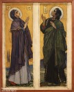 Нестеров М.В. (1862-1942). Богоматерь и Иоанн. Картон мозаичной композиции Храма Воскресения Христова. 1895-1896. Холст, масло