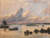 Рабус К.И. (1800-1857). Прогулка по озеру Сенеж. 1849. Картон, масло