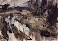 Алексей Мясников. Распутица. 2019. Бумага, гуашь